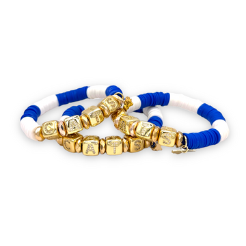 CATS Custom Pave Polymer in Blue, White and Gold